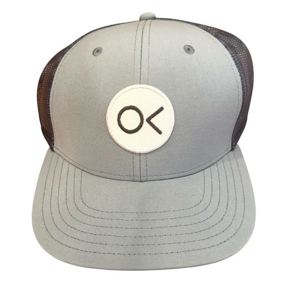 NEW Outerknown OK Patch Mesh Trucker Hat Dark Robins Egg Blue Black SLA - Picture 1 of 4